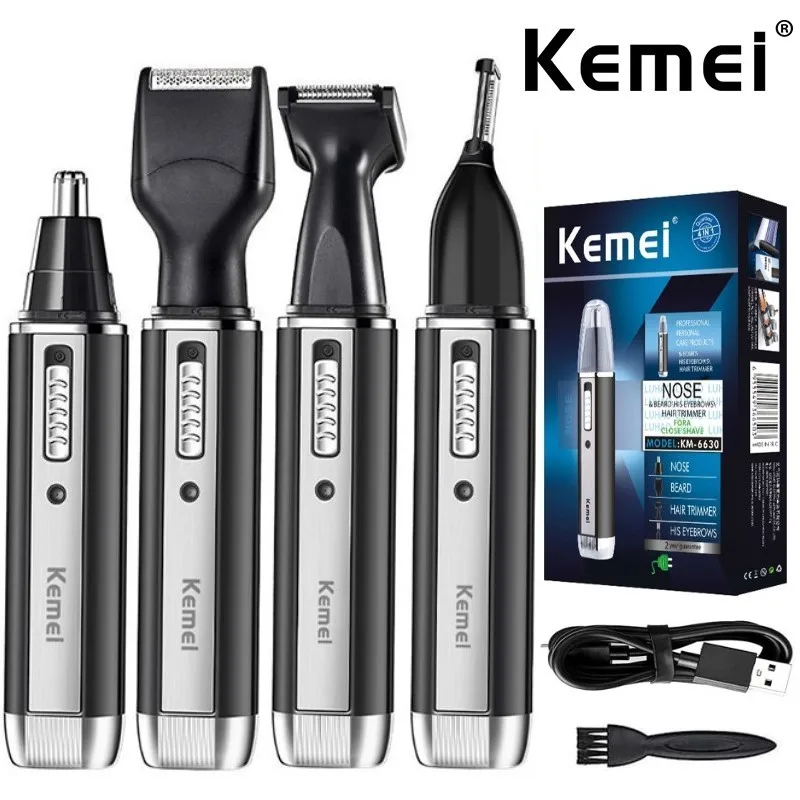 Men'S Grooming Nose And Ear - 남성용 Kemei 4 in 1 트리머