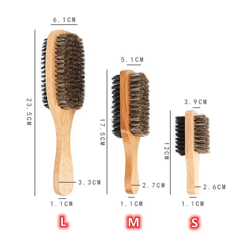 Men'S Grooming Products - 남성용 자연 나무 손잡이와 강모가 있는