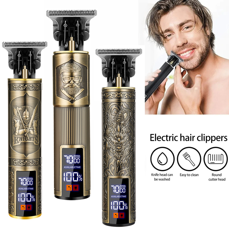 Electric Shaver Rotary - 남성용 무선 T9 헤어 트리머 USB