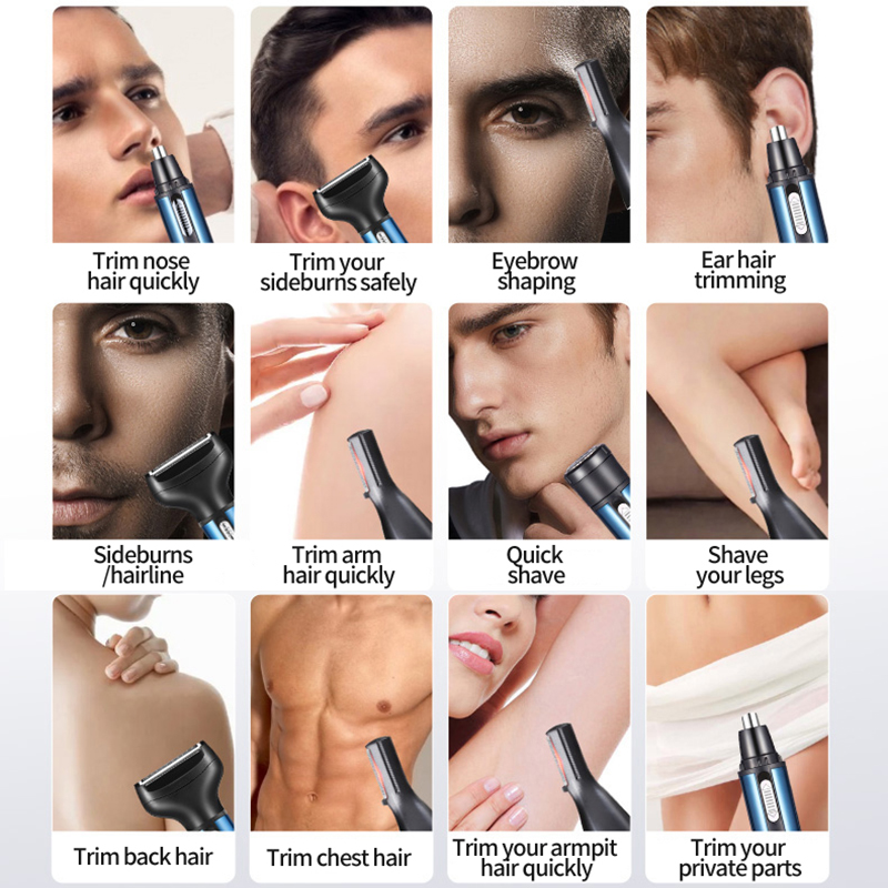 남성용 무통증 충전식 눈썹/귀/코털/수염 트리머 4 i - Electric Shaver Rotary 리뷰 및 가격