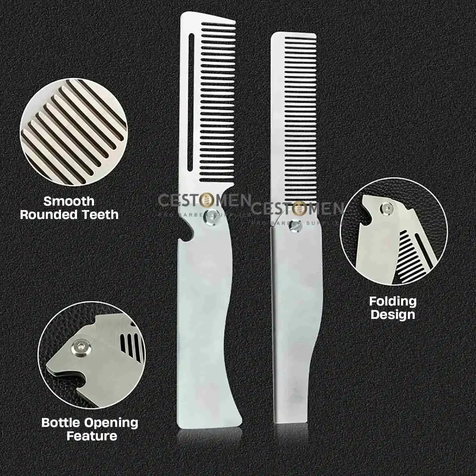 새로운 타입 1/2개 휴대용 스틸 빗 접이식 포켓 수염 - Men'S Beard Grooming 리뷰 및 가격