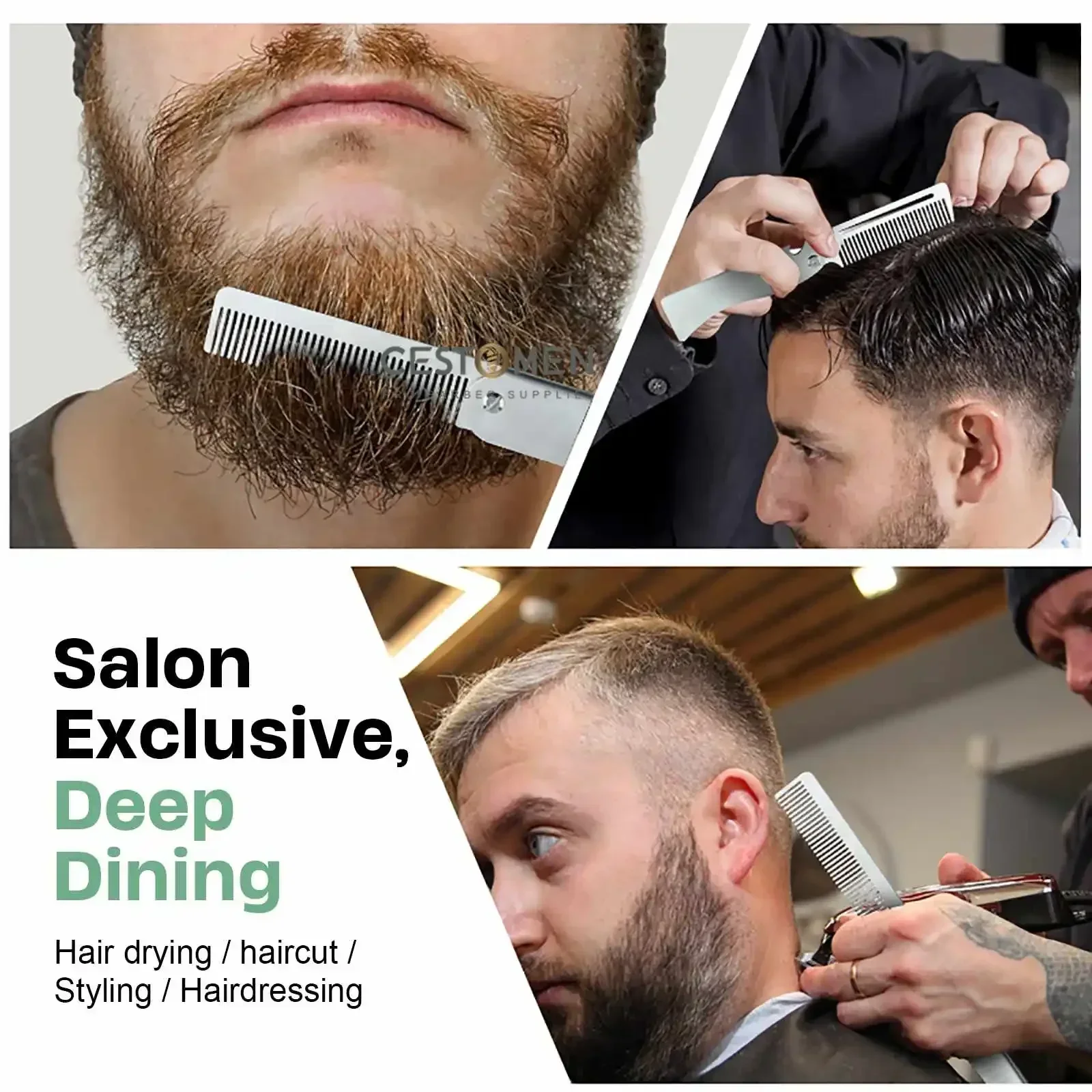 새로운 타입 1/2개 휴대용 스틸 빗 접이식 포켓 수염 - Men'S Beard Grooming 리뷰 및 가격