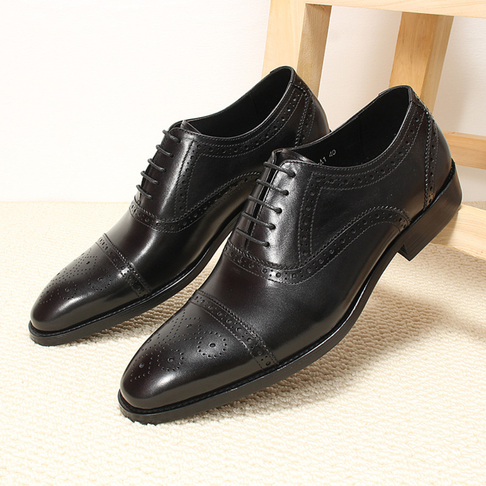수제 풀그레인 가죽 브로그 정장 구두 남성용 통기성 비 - Men'S Grooming Oxford 리뷰 및 가격