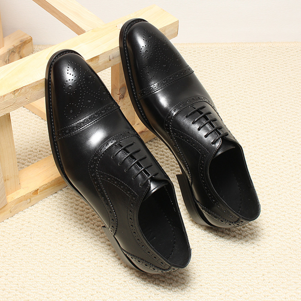 수제 풀그레인 가죽 브로그 정장 구두 남성용 통기성 비 - Men'S Grooming Oxford 리뷰 및 가격