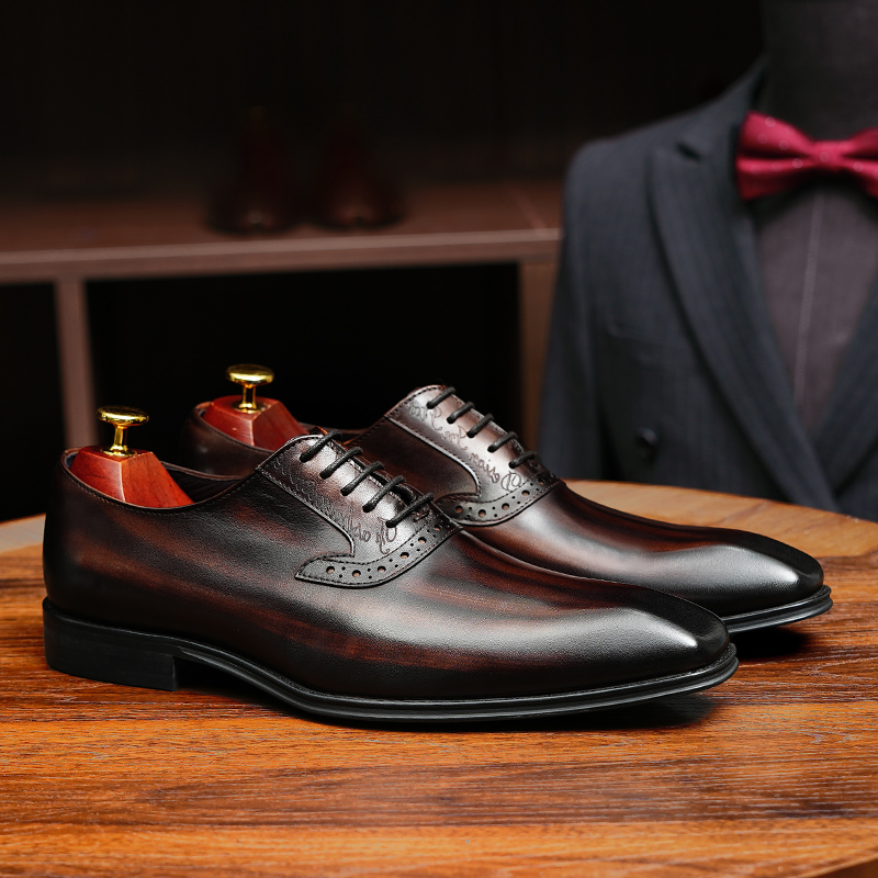 뾰족코 옥스포드화 영국식 정장 비즈니스 레이스업 가죽  - Men'S Grooming Oxford 리뷰 및 가격