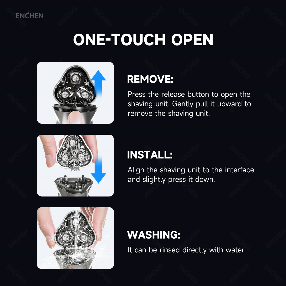 ENCHEN 블랙스톤 교체용 전기 면도기 헤드 BR-1 - Electric Shaver Rotary 리뷰 및 가격