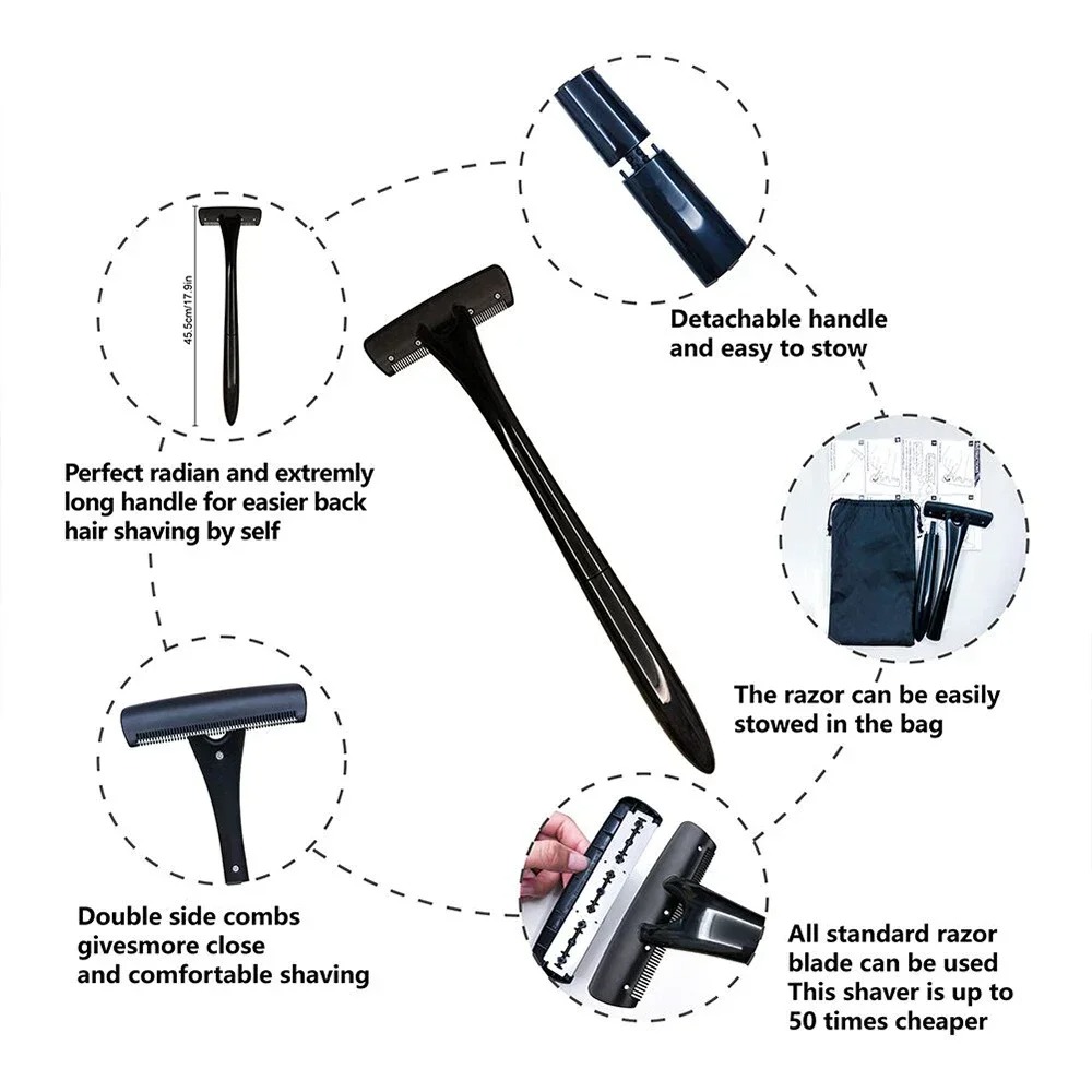 남성용 긴 손잡이 등 헤어 제거기, 확장형 손잡이가 있 - Men'S Grooming Hair Removal 리뷰 및 가격